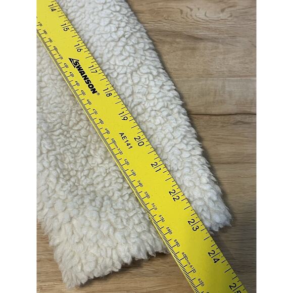 Madewell Resourced Sherpa Full Zip Jacket Cream Gingham Small - Picture 11 of 11